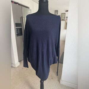 Zara Dark Blue Asymmetrical Knit Top